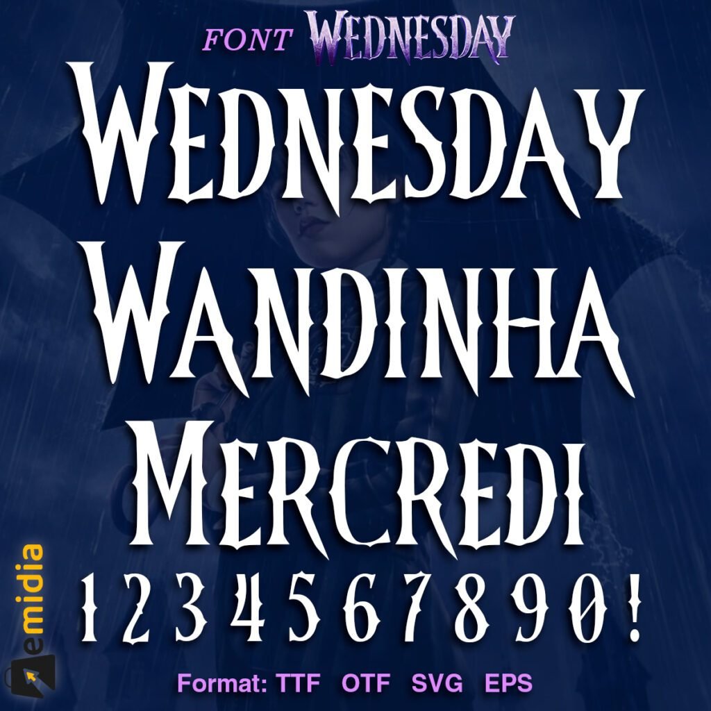 Font Wednesday Addams Instant Download